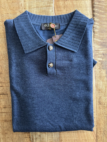 Luxury strickpolo navyblau - luxury,