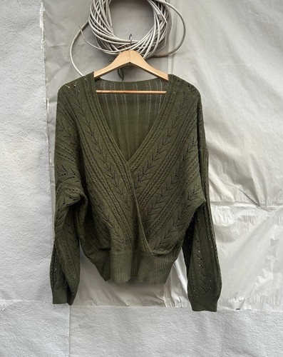 Damen grüner strickpullover - damen,